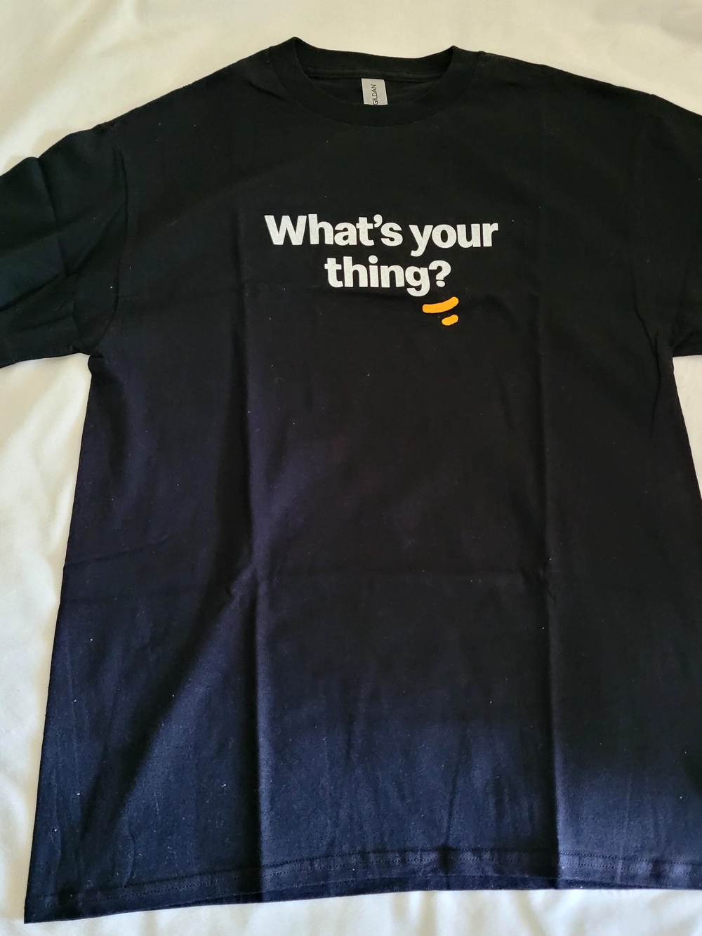 McDonald's Black Short Sleeve Tee with White Text and Yellow Accent